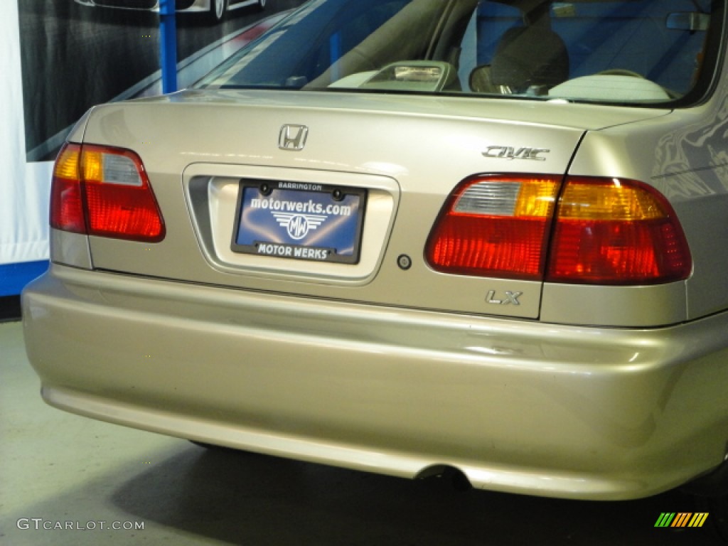 2000 Civic LX Sedan - Titanium Metallic / Gray photo #8