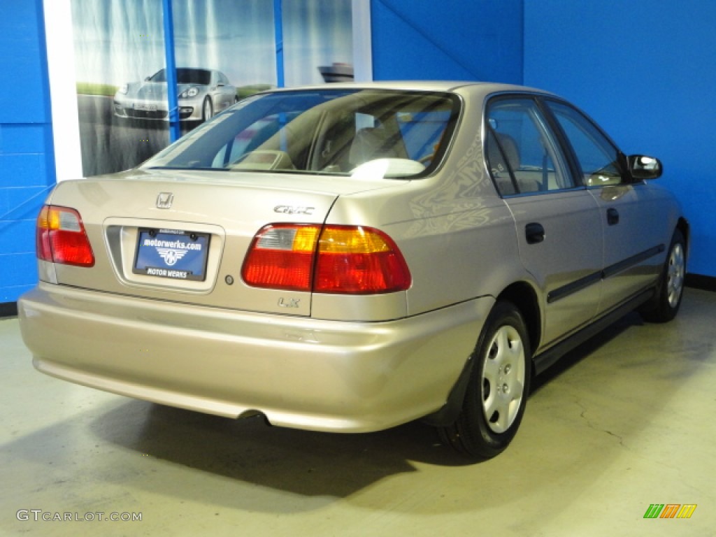2000 Civic LX Sedan - Titanium Metallic / Gray photo #9