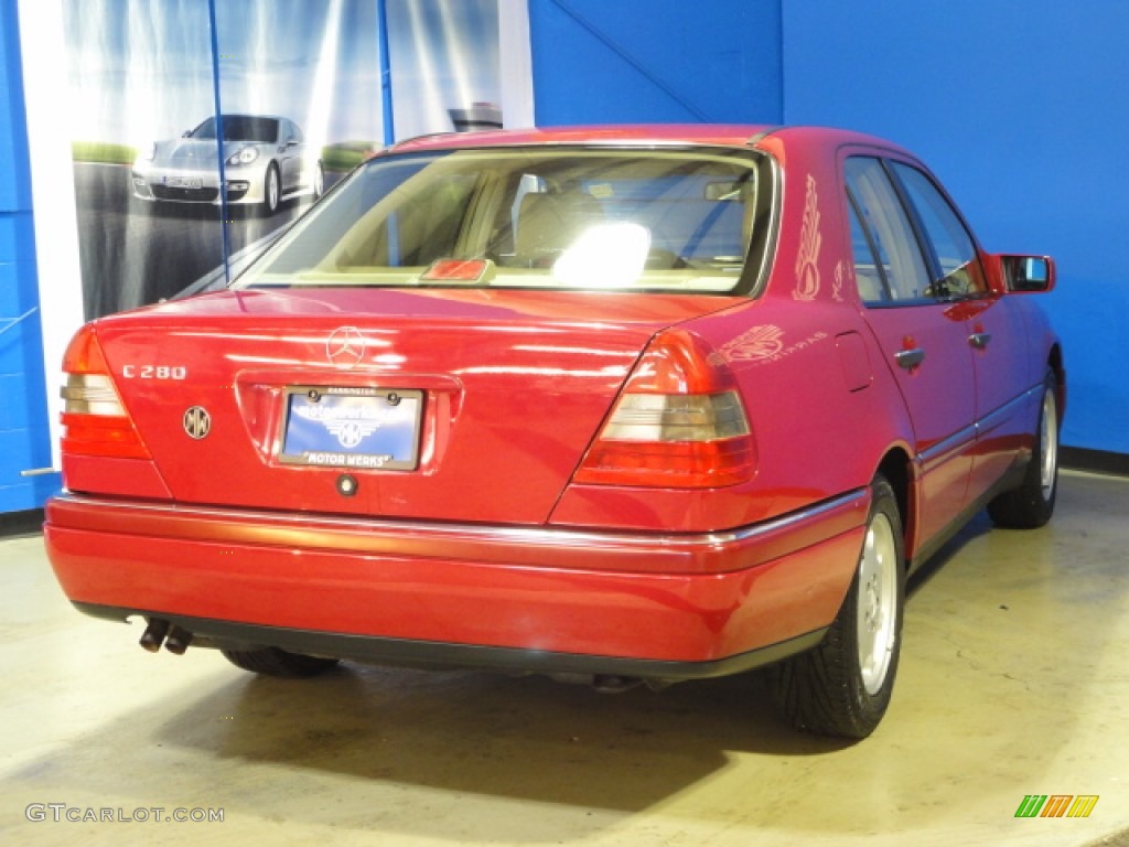 1994 C 280 Sedan - Imperial Red / Parchment photo #7