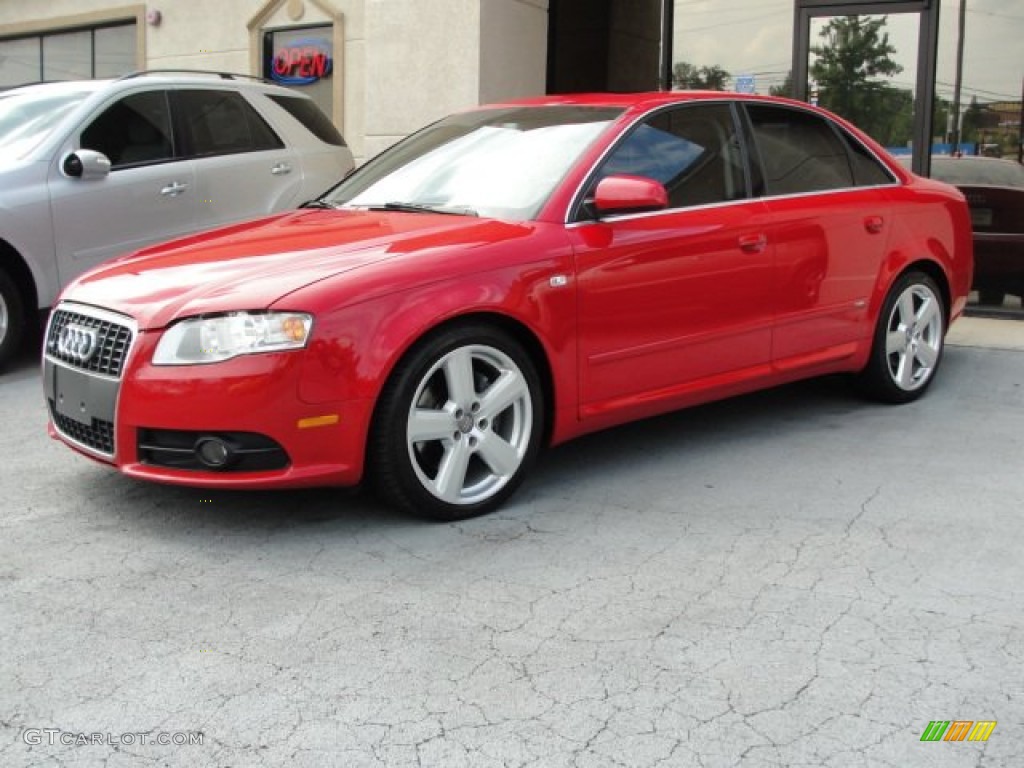 2006 A4 2.0T Sedan - Brilliant Red / Ebony photo #4