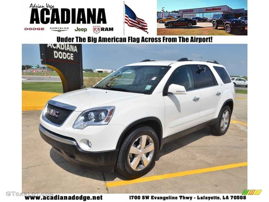 2012 Acadia SLT - Summit White / Ebony photo #1