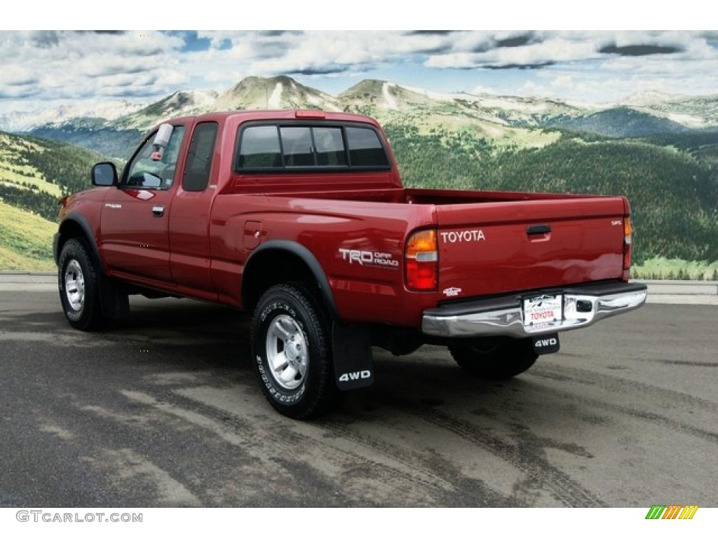 2000 Tacoma V6 TRD Extended Cab 4x4 - Sunfire Red Pearl / Oak photo #2