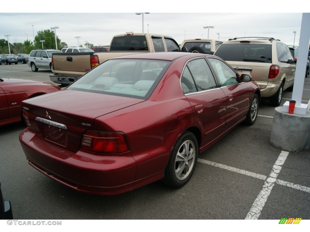 2000 Galant ES V6 - Patriot Red Pearl / Tan photo #2