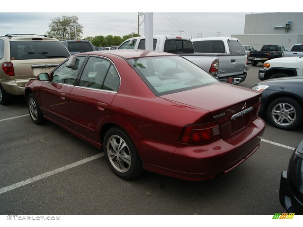 2000 Galant ES V6 - Patriot Red Pearl / Tan photo #3