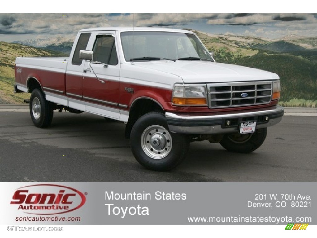 1997 F250 XLT Extended Cab 4x4 - Oxford White / Medium Graphite photo #1