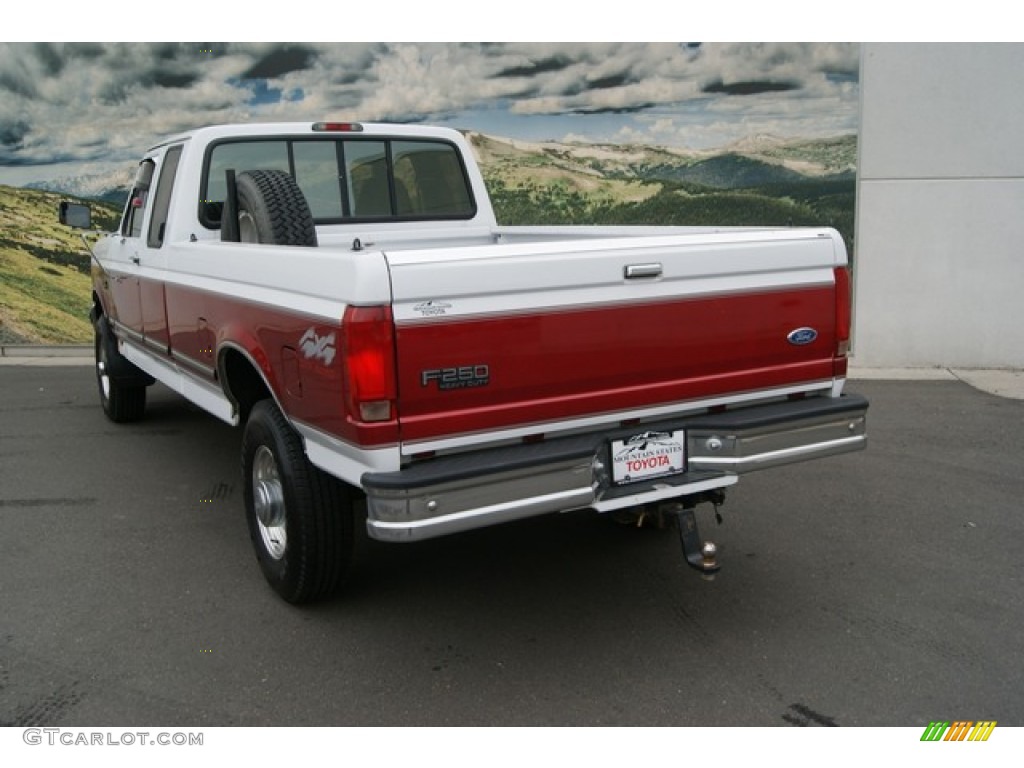 1997 F250 XLT Extended Cab 4x4 - Oxford White / Medium Graphite photo #5
