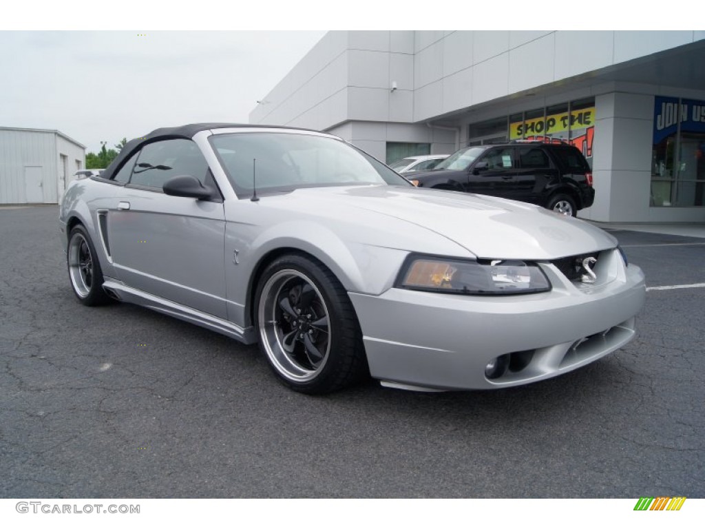 2001 Mustang Cobra Convertible - Silver Metallic / Dark Charcoal photo #2