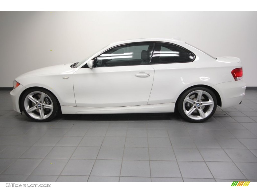 2008 1 Series 135i Coupe - Alpine White / Taupe photo #2