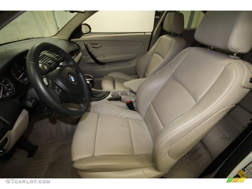2008 1 Series 135i Coupe - Alpine White / Taupe photo #3