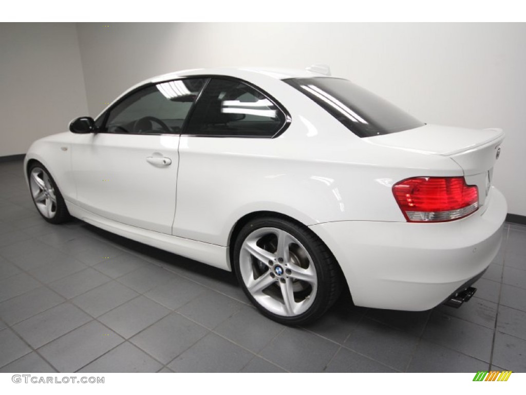 2008 1 Series 135i Coupe - Alpine White / Taupe photo #5