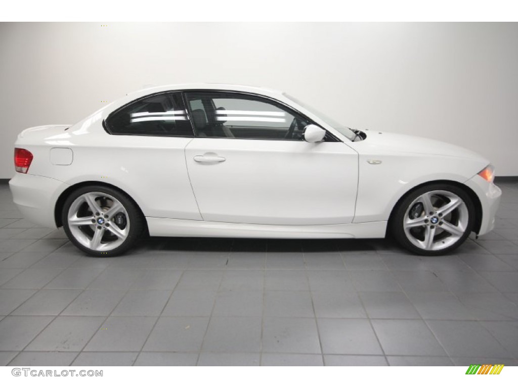 2008 1 Series 135i Coupe - Alpine White / Taupe photo #7