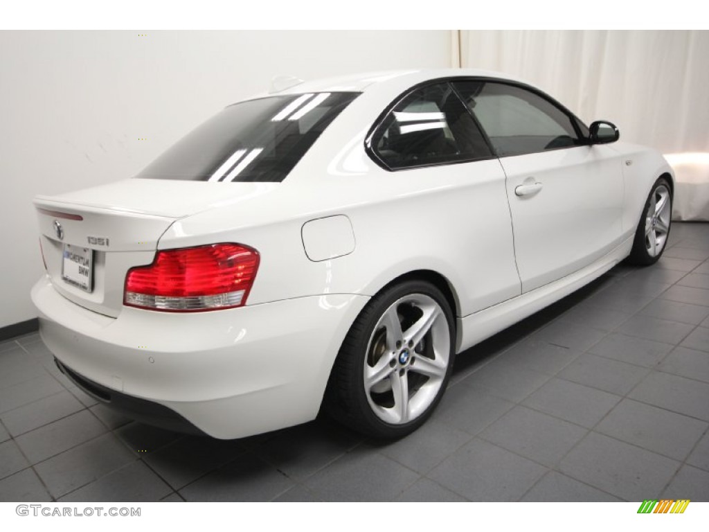 2008 1 Series 135i Coupe - Alpine White / Taupe photo #9