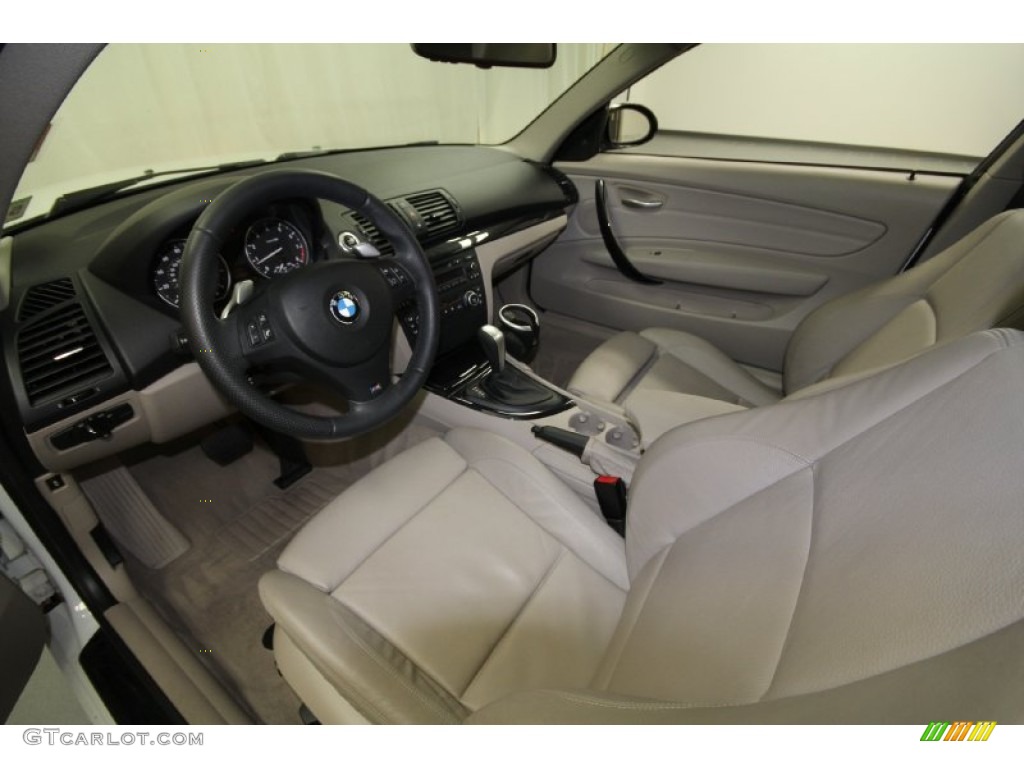 2008 1 Series 135i Coupe - Alpine White / Taupe photo #11