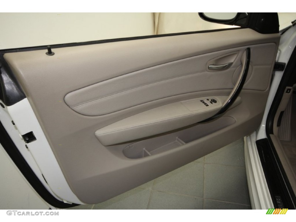 2008 1 Series 135i Coupe - Alpine White / Taupe photo #13