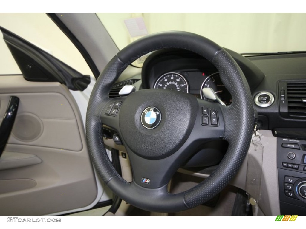 2008 1 Series 135i Coupe - Alpine White / Taupe photo #26