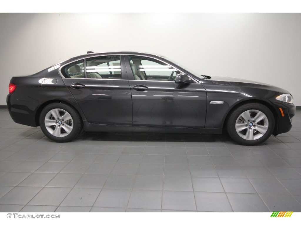 2012 5 Series 528i Sedan - Dark Graphite Metallic II / Oyster/Black photo #2