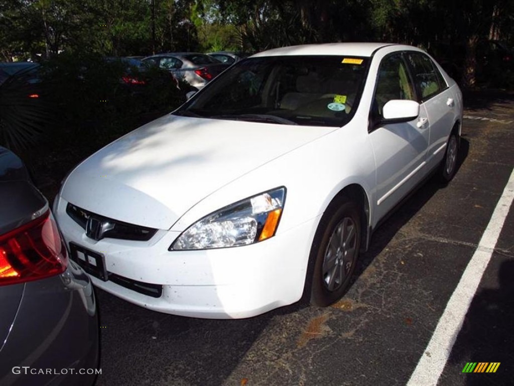 2003 Accord LX Sedan - Taffeta White / Ivory photo #4