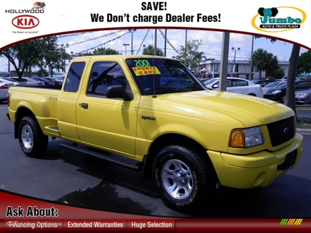 2001 Ranger Edge SuperCab - Chrome Yellow / Dark Graphite photo #1