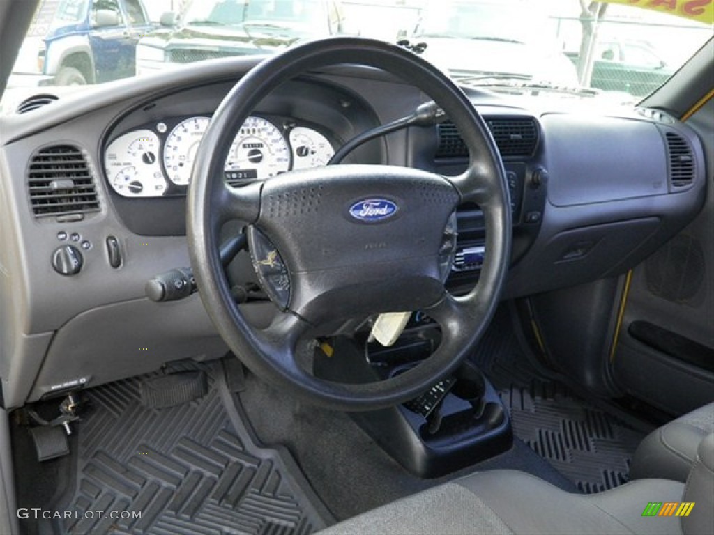 2001 Ford Ranger Edge SuperCab Dark Graphite Dashboard Photo #65137040