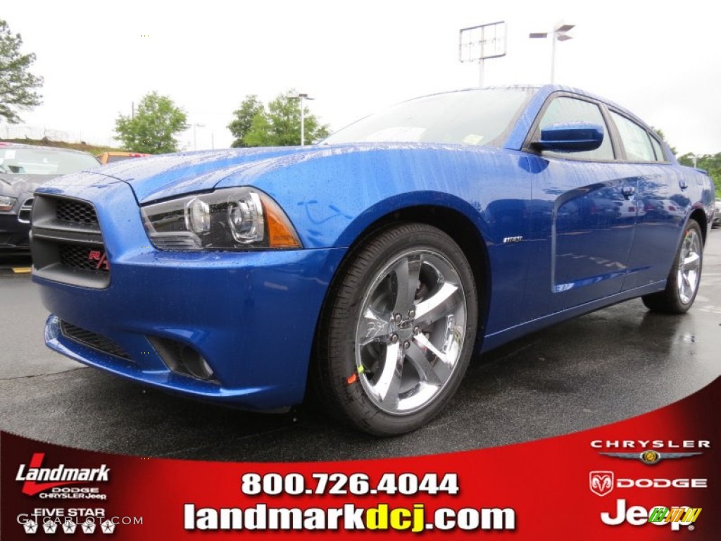 2012 Charger R/T Road and Track - Blue Streak Pearl / Black photo #1