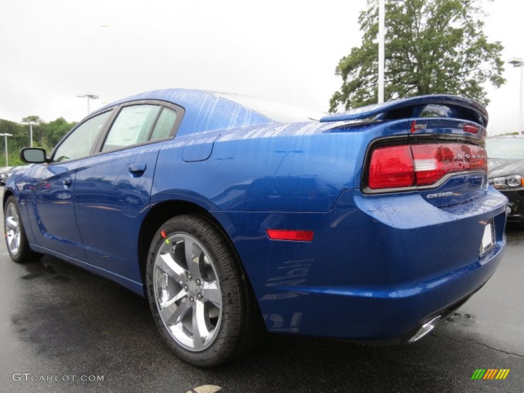 2012 Charger R/T Road and Track - Blue Streak Pearl / Black photo #2