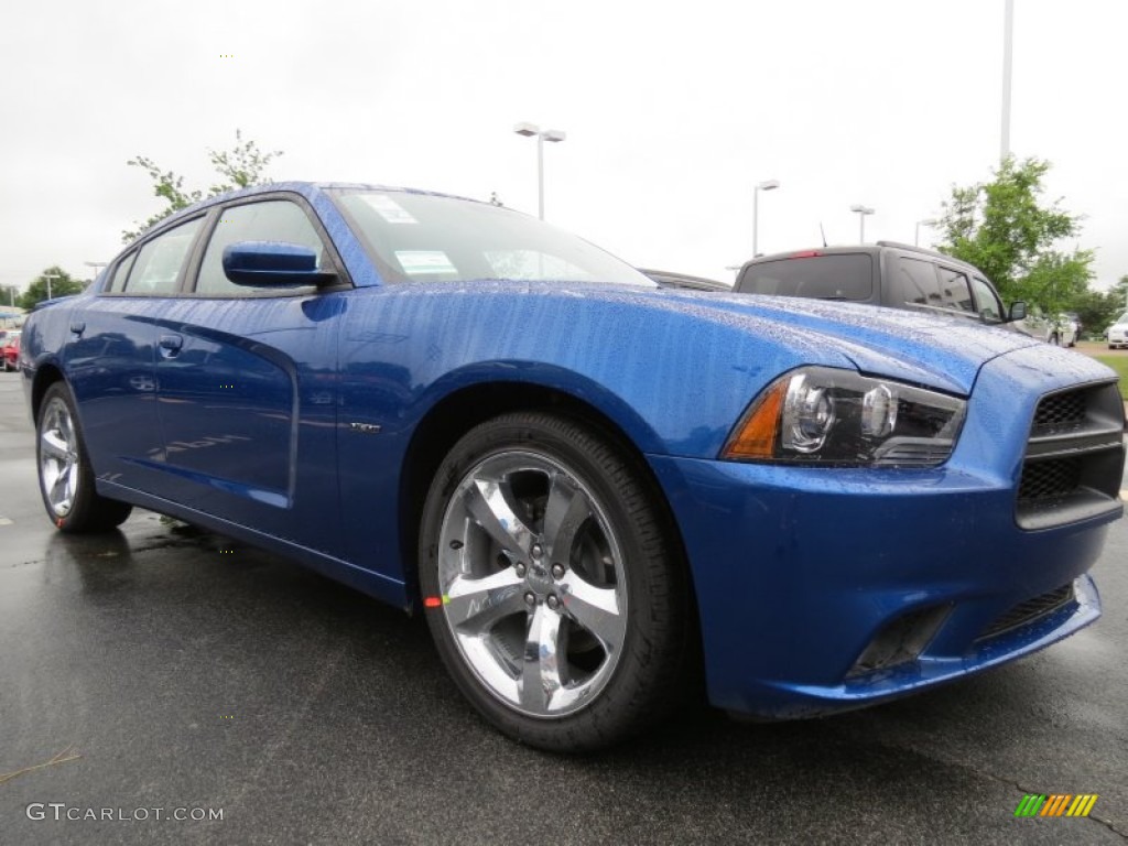 Blue Streak Pearl 2012 Dodge Charger R/T Road and Track Exterior Photo #65139536