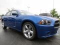 Blue Streak Pearl 2012 Dodge Charger R/T Road and Track Exterior