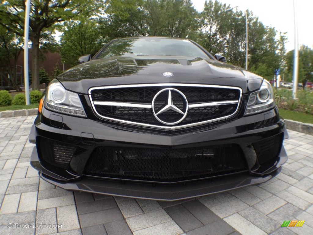 2012 C 63 AMG Black Series Coupe - Obsidian Black Metallic / AMG Black/Red Stitching photo #2