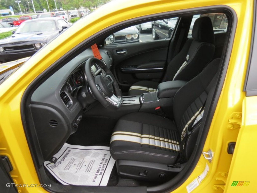 Black/Super Bee Stripes Interior 2012 Dodge Charger SRT8 Super Bee Photo #65139698