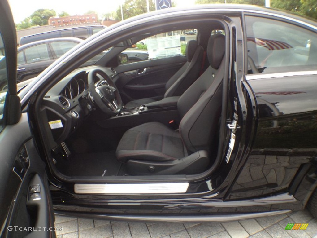 AMG Black/Red Stitching Interior 2012 Mercedes-Benz C 63 AMG Black Series Coupe Photo #65139704