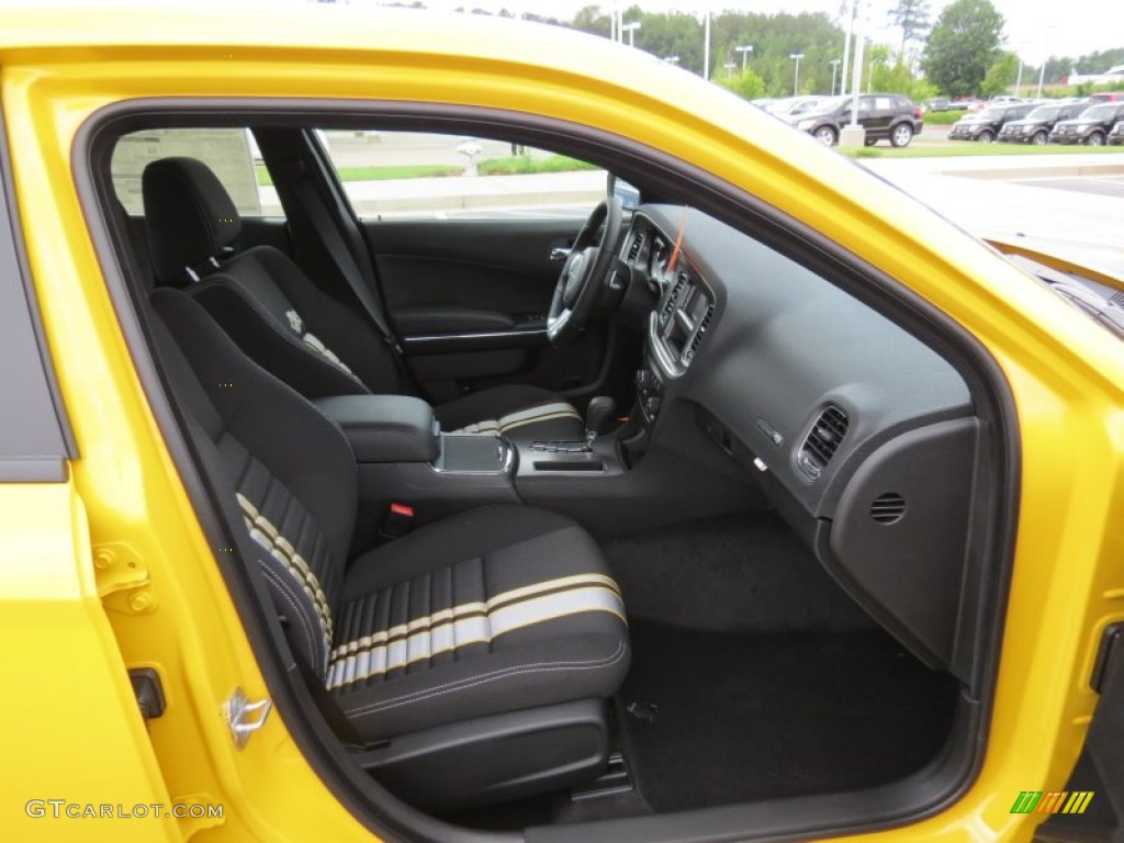 Black/Super Bee Stripes Interior 2012 Dodge Charger SRT8 Super Bee Photo #65139728