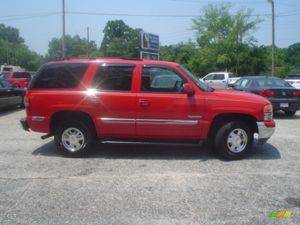 2000 Yukon SLT 4x4 - Fire Red / Medium Dark Oak photo #4