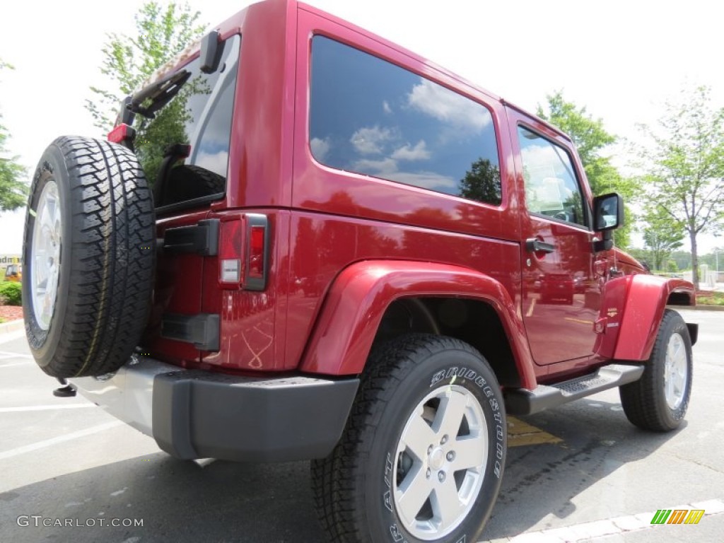 2012 Wrangler Sahara 4x4 - Deep Cherry Red Crystal Pearl / Black/Dark Saddle photo #3