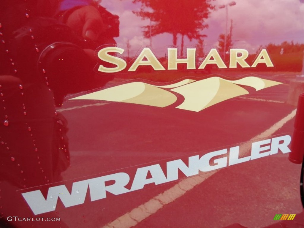 2012 Wrangler Sahara 4x4 - Deep Cherry Red Crystal Pearl / Black/Dark Saddle photo #6