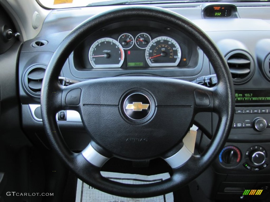 2010 Aveo LT Sedan - Black Granite / Charcoal photo #11