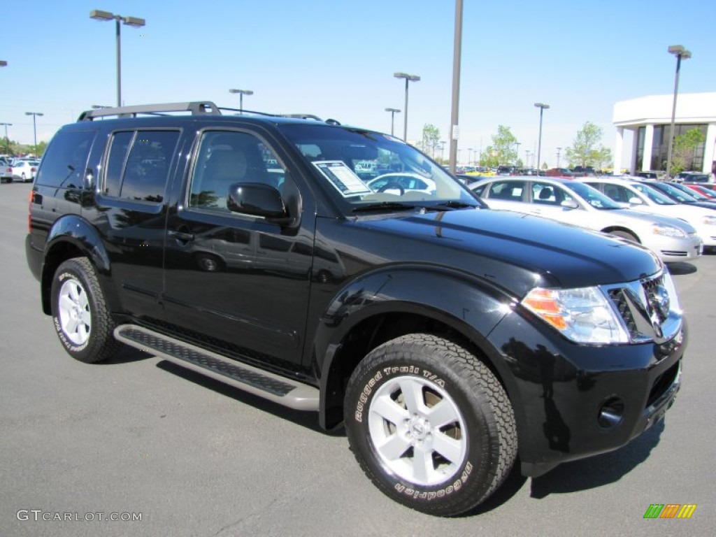 2008 Pathfinder SE 4x4 - Super Black / Cafe Latte photo #1