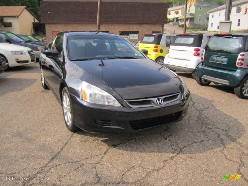 2006 Accord LX V6 Coupe - Nighthawk Black Pearl / Black photo #2