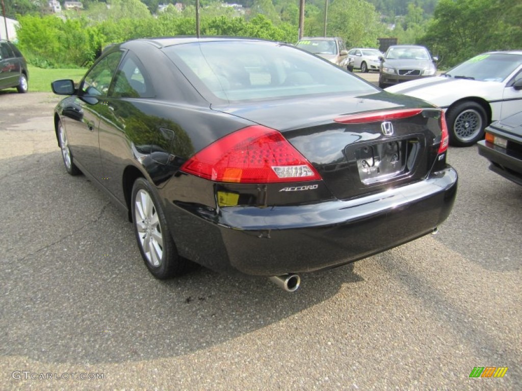 2006 Accord LX V6 Coupe - Nighthawk Black Pearl / Black photo #6
