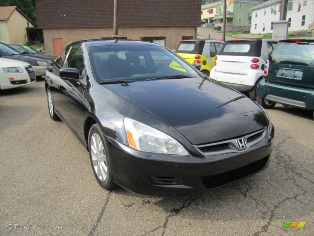 2006 Accord LX V6 Coupe - Nighthawk Black Pearl / Black photo #11