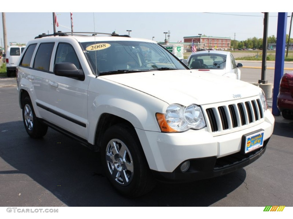 2008 Grand Cherokee Laredo 4x4 - Stone White / Dark Slate Gray photo #18
