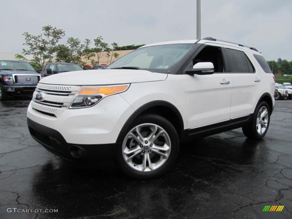 White Platinum Tri-Coat 2011 Ford Explorer Limited 4WD Exterior Photo #65148540