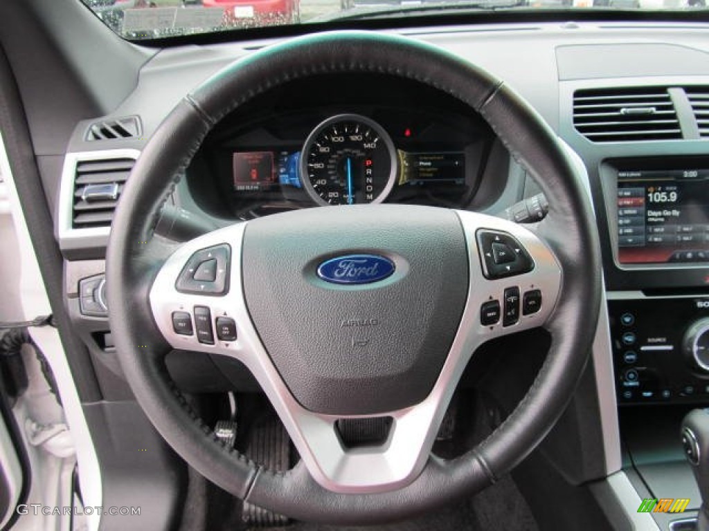 2011 Ford Explorer Limited 4WD Pecan/Charcoal Steering Wheel Photo #65148600