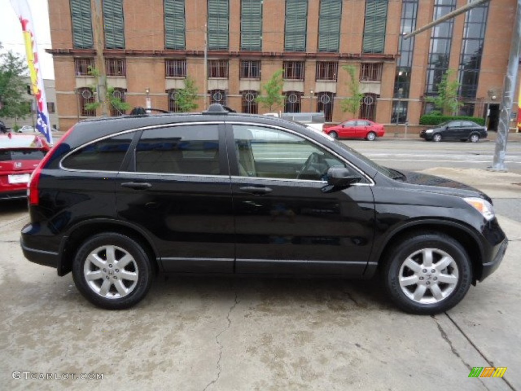 2009 CR-V EX 4WD - Crystal Black Pearl / Ivory photo #6