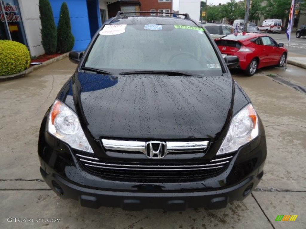 2009 CR-V EX 4WD - Crystal Black Pearl / Ivory photo #8