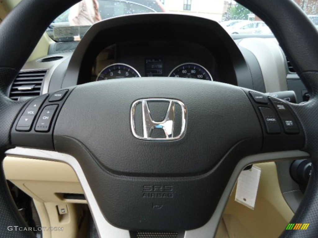 2009 CR-V EX 4WD - Crystal Black Pearl / Ivory photo #17