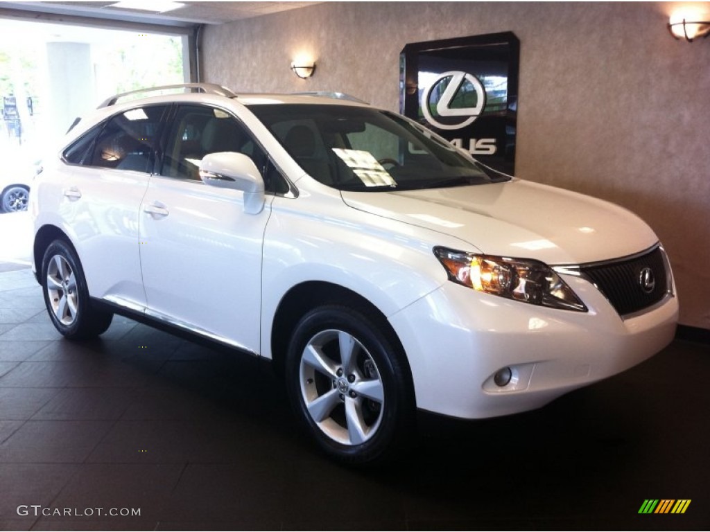 2010 RX 350 AWD - Starfire White Pearl / Parchment/Brown Walnut photo #1