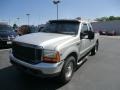 1999 Silver Metallic Ford F250 Super Duty XLT Extended Cab  photo #2