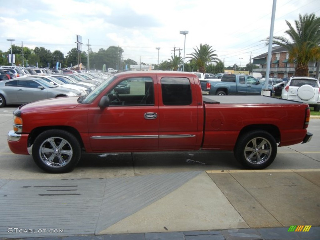 2004 Sierra 1500 SLE Extended Cab - Fire Red / Dark Pewter photo #5