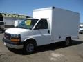 White - Savana Cutaway 3500 Commercial Moving Truck Photo No. 3