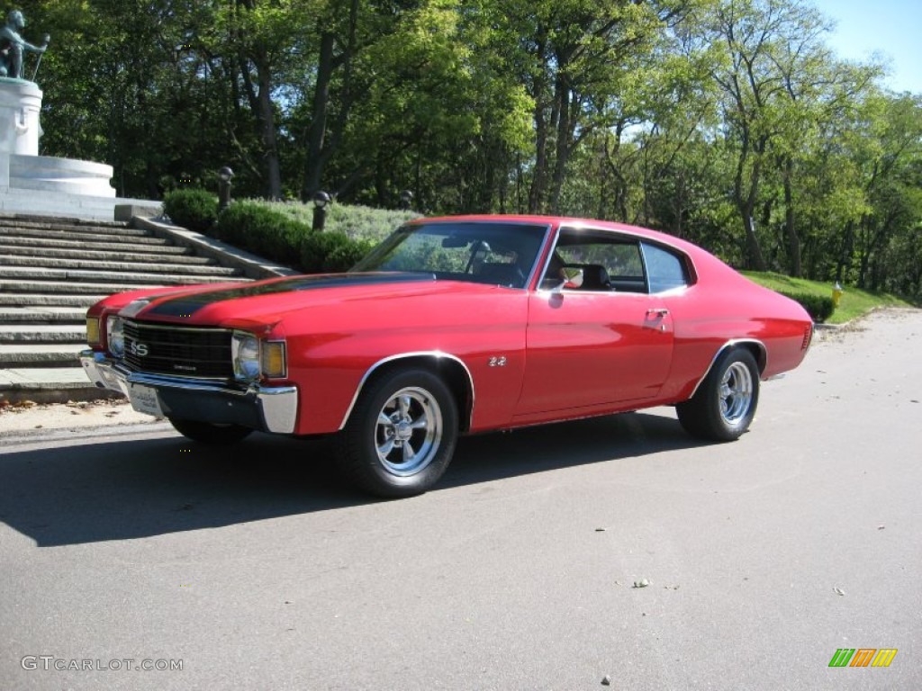 1972 Chevelle SS Clone - PPG Hot Rod Red / Black photo #2
